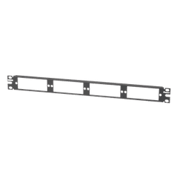 Patch Panel de Fibra Óptica / 1UR / 19 pulgadas / 4 Placas Acopladoras / 1.58 x 0.14 x 0.04 pies