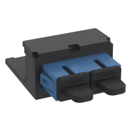 Módulo Acoplador / SC Duplex / Fibra Monomodo OS1/OS2 / Mini-Com / Cerámica Zirconia / 2 Espacios Modulares