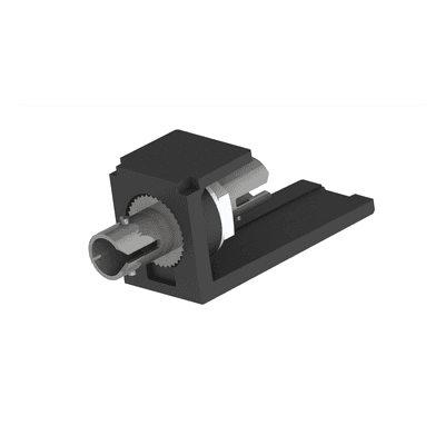 Módulo Acoplador ST Simplex / Fibra Multimodo OM3/OM4 / Cerámica Zirconia / Tipo Mini-Com 2 Espacios / Color Negro