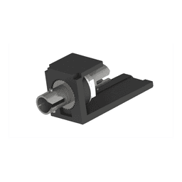 Módulo Acoplador ST Simplex / Fibra Multimodo OM3/OM4 / Cerámica Zirconia / Tipo Mini-Com 2 Espacios / Color Negro