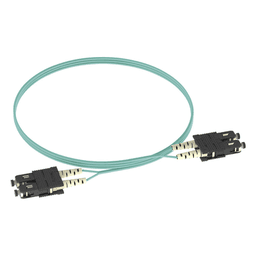 Jumper de Fibra Óptica / Multimodo OM3 50/125 / SC-SC Duplex / OFNR Riser / 2 m (6.56 ft) / Aqua