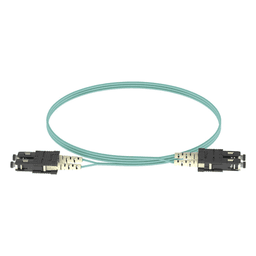 Jumper de Fibra Óptica / Multimodo OM3 50/125 / SC-SC Duplex / OFNR Riser / Aqua / 3 m (9.84 ft)