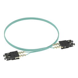 Jumper de Fibra Óptica / Multimodo OM3 50/125 / SC-SC Duplex / OFNR Riser / Aqua / 3 m (9.84 ft)