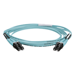 Jumper de Fibra Óptica / Multimodo OM4 50/125μm / LC-LC Dúplex / OFNR Riser / 2m (6.56 pies) / Color Aqua