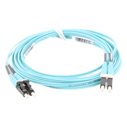 Jumper de Fibra Óptica Multimodo OM4 50/125 / LC-LC Dúplex / OFNR Riser / Aqua / 3 m (9.84 ft)