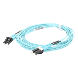 Jumper de Fibra Óptica Multimodo OM4 50/125 / LC-LC Dúplex / OFNR Riser / Aqua / 3 m (9.84 ft)