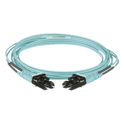 Jumper de Fibra Óptica / OM3 50/125 / LC-LC Dúplex / OFNR Riser / 2 m (6.56 ft) / Aqua
