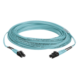 Jumper de Fibra Óptica / OM3 50/125 / LC-LC Dúplex / OFNR Riser / Aqua / 15 m (49.21 pies)