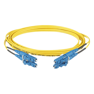 Jumper de Fibra Óptica / Monomodo OS2 9/125 / LC-LC Dúplex / OFNR Riser / 2 m (6.56 pies) / Amarillo