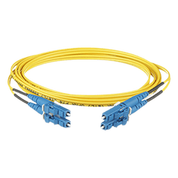 Jumper de Fibra Óptica / Monomodo OS2 9/125 / LC-LC Dúplex / OFNR Riser / 3 m (9.84 ft) / Amarillo