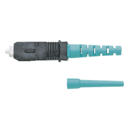 Conector de Fibra Óptica SC Simplex / Prepulido / Multimodo 50/125 OM3/OM4 / Pérdida 0.3 dB / Cerámica Zirconio / Aqua