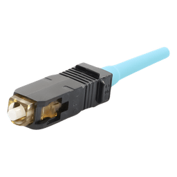 Conector de Fibra Óptica SC Simplex / Prepulido / Multimodo 50/125 OM3/OM4 / Pérdida 0.3 dB / Cerámica Zirconio / Aqua