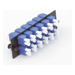 Placa Acopladora de Fibra Óptica / 12 Conectores LC Duplex / 24 Fibras Monomodo OS1/OS2 / Zirconia Cerámica / Color Azul