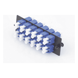 Placa Acopladora de Fibra Óptica / 12 Conectores LC Duplex / 24 Fibras Monomodo OS1/OS2 / Zirconia Cerámica / Color Azul