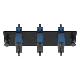Placa Acopladora de Fibra Óptica / 3 Conectores SC Duplex (6 Fibras) / Monomodo OS1/OS2 / Color Azul / Diseño Modular Zero RU