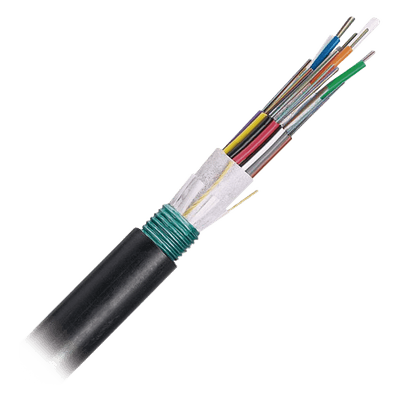 Cable de Fibra Óptica / 12 Hilos / Monomodo OS2 / OSP Armada / 250μm / Bloqueo de Agua en Seco / Resistencia UV / Acero Corrugado