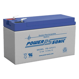 Batería de Respaldo / 12V / 7 Ah / Tecnología AGM/VRLA / Terminales F1 / 5 Años Vida Útil / UL Reconocida