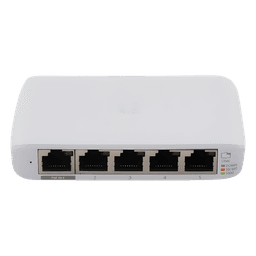 Switch Administrable Compacto / 5 Puertos Gigabit RJ45 / PoE 802.3af/at Entrada / USB-C o PoE / 4.22 x 2.76 x 0.83 pulgadas
