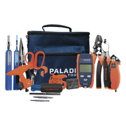 Kit de Herramientas para Fibra Óptica / Medidor de Potencia OPM-210 / 6 Desforradoras / Tijeras Kevlar / Limpieza 2.5mm y 1.25mm / Estuche Organizador