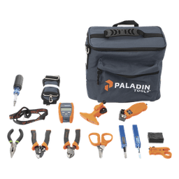 Kit de Herramientas para Fibra Óptica / Medidor de Potencia OPM-210 / 6 Desforradoras / Tijeras Kevlar / Limpieza 2.5mm y 1.25mm / Estuche Organizador
