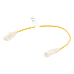 Cable de Parcheo Slim UTP Cat6 / 30 cm (0.98 ft) / 28 AWG / Amarillo / 10 Gbps