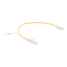 Cable de Parcheo Slim UTP Cat6 / 30 cm (0.98 ft) / 28 AWG / Amarillo / 10 Gbps