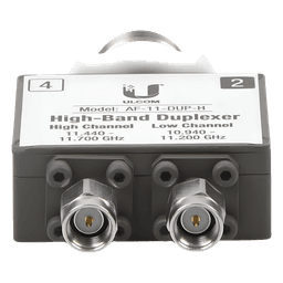 Duplexer / 11 GHz Banda Licenciada / Alta 10.940-11.200 GHz y 11.440-11.700 GHz / PoE 50VDC / SMA+N-Type / -40 a 55°C
