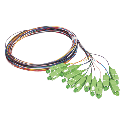 Kit de Pigtails / Monomodo G.657A2 / SC/APC / 2 m (6.56 ft) / 900 µm / 12 Piezas