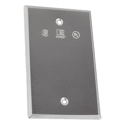 Tapa ciega de aluminio / Espesor 1.02 mm / 2 diámetros 3 mm (0.11') / Peso 0.024 kg / Uso interior y exterior