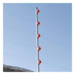 Aislador de Paso para Cerco Eléctrico / Aislamiento 18 kV / Resistencia Mecánica 10.2 kg / Protección UV / Diseño Anti-Arco / Polipropileno y Policarbonato