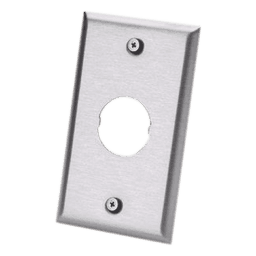 Placa de Pared Industrial / 1 Puerto / Acero Inoxidable / Montaje Vertical / Superficie Plana