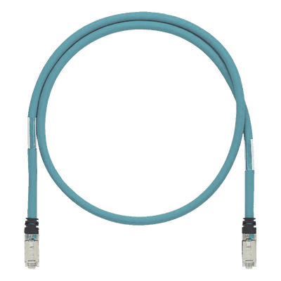 Patch Cord Industrial Cat6A / Blindado SF/UTP / 26 AWG / 600V / 1.5 m (4.92 ft) / Aqua