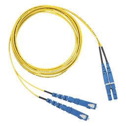 Jumper de Fibra Óptica / Monomodo OS2 9/125 / LC-SC Duplex / OFNR Riser / 3 m (9.84 ft) / Amarillo