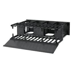 Organizador de Cables Horizontal / Doble Frontal y Posterior / Rack 19in / 3UR / 5.25in (133mm) de Altura