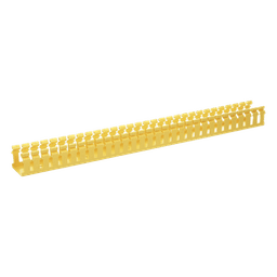 Canaleta Ranurada de PVC / Tipo H con Tapa Abisagrada / 2 in Ancho x 2 in Alto / 6 ft (1.83 m) Largo / Amarillo