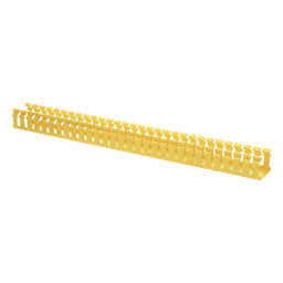 Canaleta Ranurada de PVC / Tipo H con Tapa Abisagrada / 2 in Ancho x 2 in Alto / 6 ft (1.83 m) Largo / Amarillo