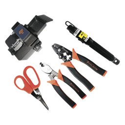 Kit de Herramientas para Fibra Óptica / Terminación de Conectores Prepulidos / Cleaver 2 Pasos 48,000 Cortes / Localizador VFL / Estuche Organizador