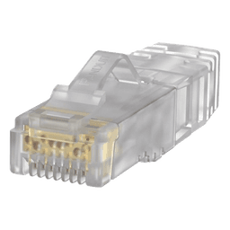 Plug RJ45 / Cat6A / 23-24 AWG / 50μm Oro / 2500 Ciclos / 100 Piezas / 0.26-0.31 in Diámetro