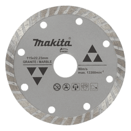 Disco de Diamante Turbo / 4 1/2" / Eje 7/8" / Espesor 1.8 mm / Uso en Seco / Granito, Mármol y Concreto