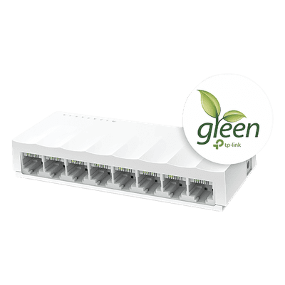 Switch no administrado / 8 puertos 10/100Mbps / Fanless / 4.9 x 1.9 x 0.9 in