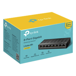 Switch de escritorio / 8 puertos Gigabit / 16 Gbps capacidad de conmutación / Fanless / 4.89W máximo