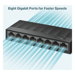 Switch de escritorio / 8 puertos Gigabit / 16 Gbps capacidad de conmutación / Fanless / 4.89W máximo