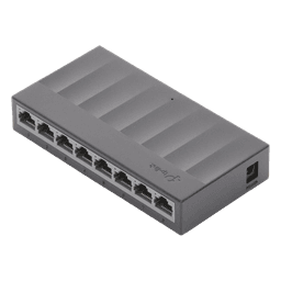 Switch de escritorio / 8 puertos Gigabit / 16 Gbps capacidad de conmutación / Fanless / 4.89W máximo