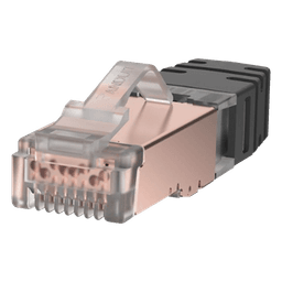 Plug RJ45 Blindado / Cat6A / 8P8C / 23-24 AWG / 50 µm Oro / 100 Piezas