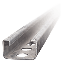 Canal Perforado / 4 x 2 cm / Calibre 16 / Acero Pregalvanizado / 3 m (9.8 ft) / Costillas de Refuerzo