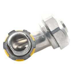 Conector Curvo para Tubo Liquidtight / 1/2" (13 mm) / Acabado Bruñido Brillante / NEMA FB-1 / UL 514B