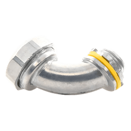 Conector Curvo para Tubo Liquidtight / 1/2" (13 mm) / Acabado Bruñido Brillante / NEMA FB-1 / UL 514B