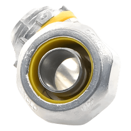 Conector Curvo para Tubo Liquidtight / 1/2" (13 mm) / Acabado Bruñido Brillante / NEMA FB-1 / UL 514B
