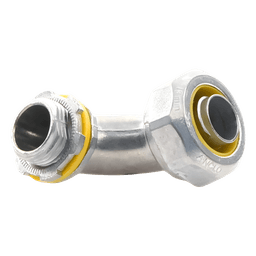 Conector Curvo para Tubo Liquidtight / 1/2" (13 mm) / Acabado Bruñido Brillante / NEMA FB-1 / UL 514B