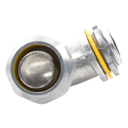 Conector Curvo para Tubo Liquidtight / 3/4" (19 mm) / Acabado Bruñido / Sellos Incluidos / NEMA FB-1 / UL 514B
